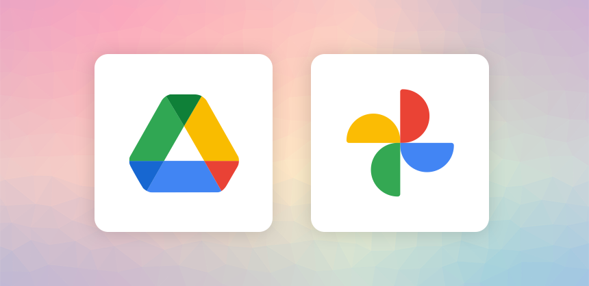 logos Google Drive and Google Photos