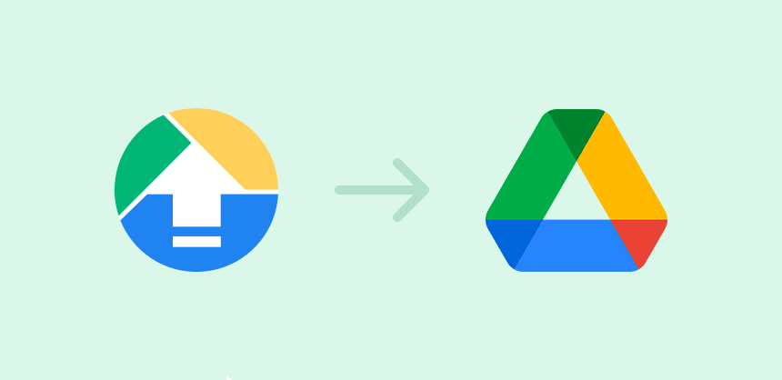 logo DriveUploader and logo Google Drive